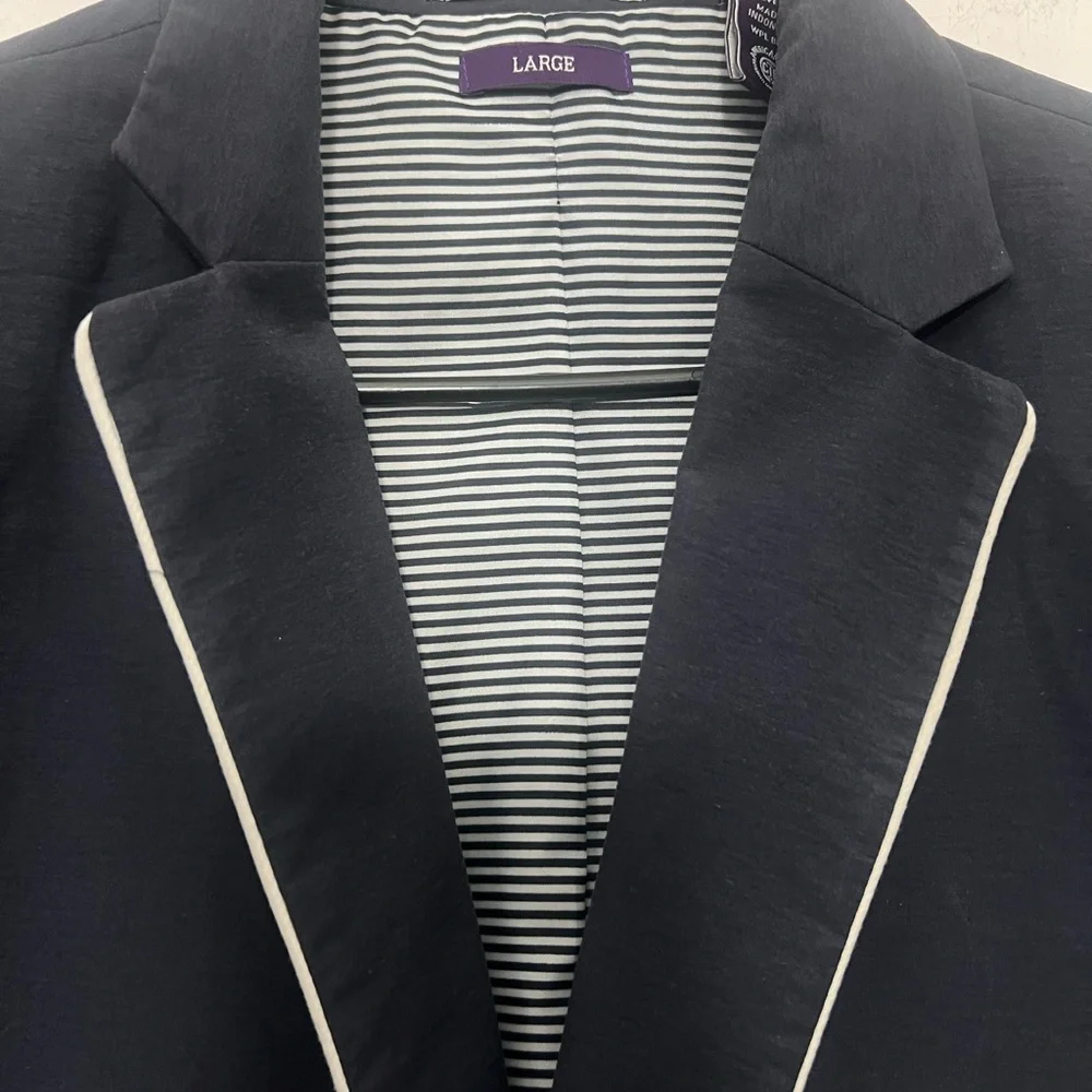 American Rag Navy Sport Coat with White Trim